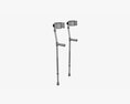 Lightweight Walking Forearm Crutches Modello 3D
