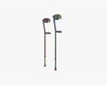 Lightweight Walking Forearm Crutches 3D-Modell