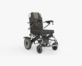 Lite Folding Powered Wheelchair Modelo 3d