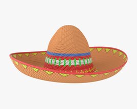 Mexican Sombrero Hat 3Dモデル