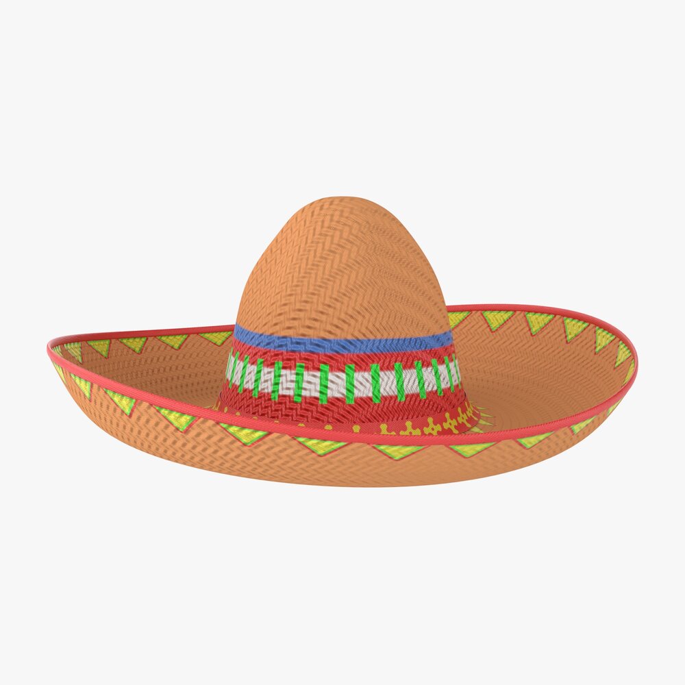 Mexican Sombrero Hat 3D 모델 