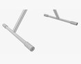 Music Keyboard Stand 02 3d model