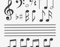 Music Notation Symbols 3Dモデル