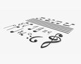 Music Notation Symbols Modelo 3d