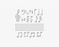 Music Notation Symbols Modello 3D