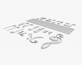 Music Notation Symbols Modello 3D