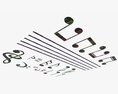 Music Notation Symbols 3d model