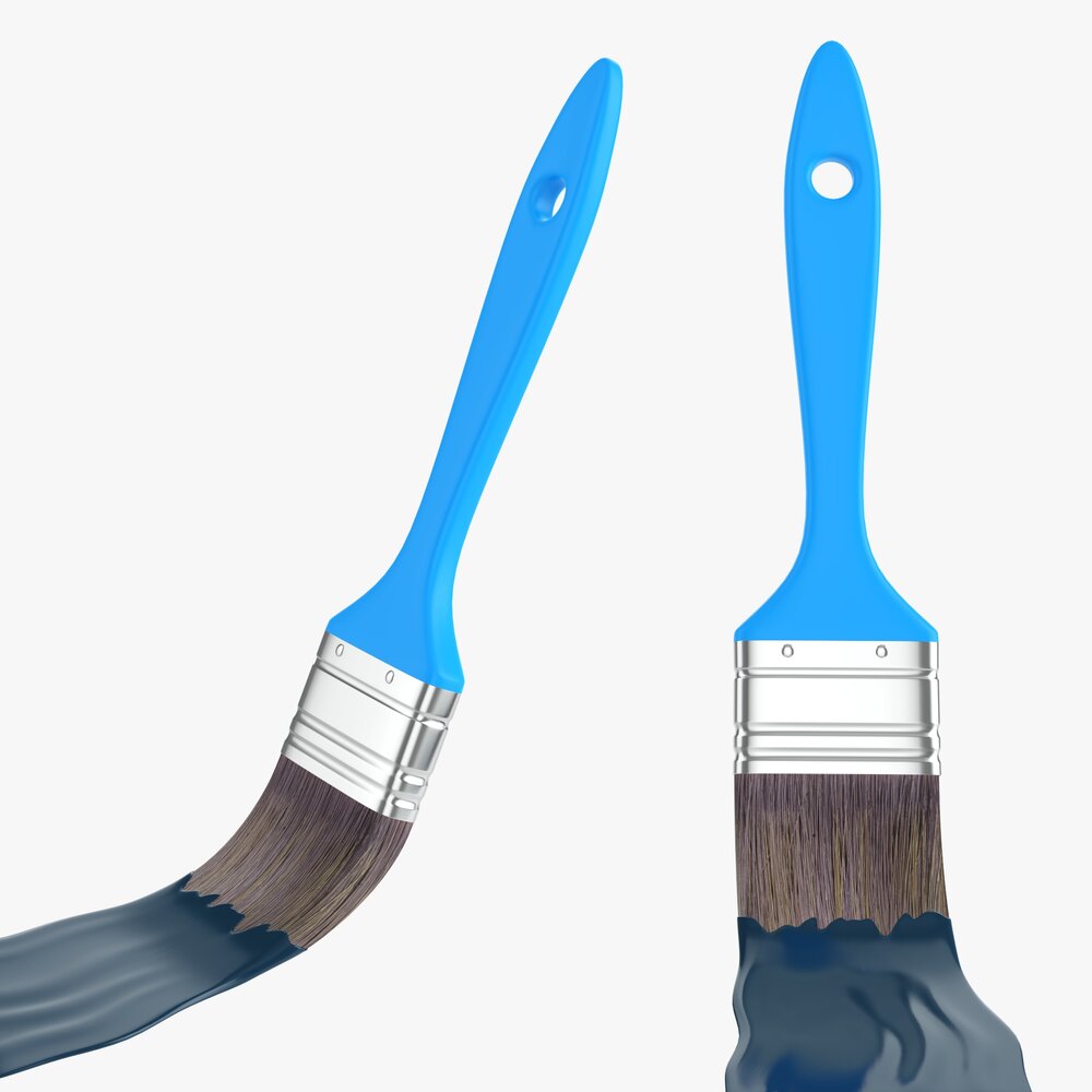 Painting Brush With Paint Modèle 3D