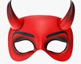 Party Devil Mask With Horns Modelo 3d