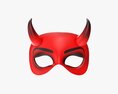 Party Devil Mask With Horns Modello 3D