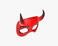 Party Devil Mask With Horns 3d model
