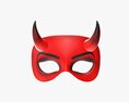 Party Devil Mask With Horns Modèle 3d
