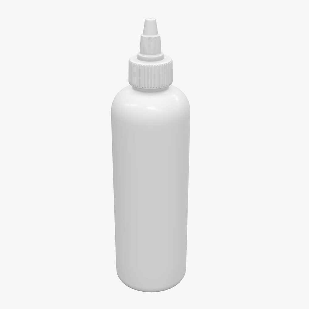 Plastic Dropper Bottle Mockup 3D-Modell