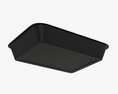 Plastic Food Container Box Tray With Foil Mockup 01 3D-Modell