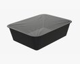 Plastic Food Container Box Tray With Foil Mockup 02 Modello 3D