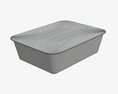 Plastic Food Container Box Tray With Foil Mockup 02 3Dモデル