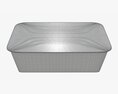 Plastic Food Container Box Tray With Foil Mockup 02 Modelo 3D