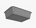 Plastic Food Container Box Tray With Foil Mockup 02 3d model