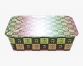 Plastic Food Container Box Tray With Foil Mockup 02 3Dモデル