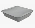 Plastic Food Container Box Tray With Foil Mockup 03 3Dモデル