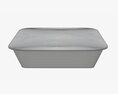Plastic Food Container Box Tray With Foil Mockup 03 Modelo 3D