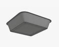 Plastic Food Container Box Tray With Foil Mockup 03 Modèle 3d