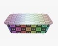 Plastic Food Container Box Tray With Foil Mockup 03 3D модель