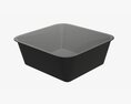 Plastic Food Container Box Tray With Foil Mockup 04 3D 모델 