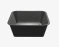 Plastic Food Container Box Tray With Foil Mockup 04 Modelo 3D