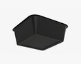 Plastic Food Container Box Tray With Foil Mockup 04 3D модель