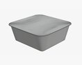 Plastic Food Container Box Tray With Foil Mockup 04 3Dモデル