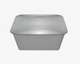 Plastic Food Container Box Tray With Foil Mockup 04 3d model