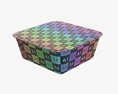 Plastic Food Container Box Tray With Foil Mockup 04 3D модель