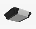 Plastic Food Container Box Tray With Label Mockup 01 3D модель