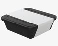 Plastic Food Container Box Tray With Label Mockup 02 Modello 3D