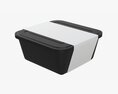 Plastic Food Container Box Tray With Label Mockup 03 Modello 3D