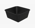 Plastic Food Container Box Tray With Label Mockup 03 3D模型