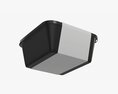 Plastic Food Container Box Tray With Label Mockup 03 Modelo 3D