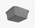 Plastic Food Container Box Tray With Label Mockup 03 3D模型