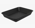 Plastic Food Container Box Tray With Label Mockup 04 3Dモデル
