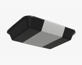 Plastic Food Container Box Tray With Label Mockup 04 Modèle 3d