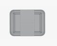 Plastic Food Container Box Tray With Label Mockup 04 3D модель