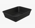 Plastic Food Container Box Tray With Label Mockup 05 Modelo 3D