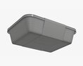 Plastic Food Container Box Tray With Label Mockup 05 Modèle 3d
