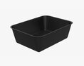 Plastic Food Container Box Tray With Label Mockup 06 3D модель