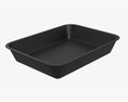 Plastic Food Container Box Tray With Label Mockup 07 Modelo 3d