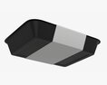 Plastic Food Container Box Tray With Label Mockup 07 3D модель