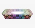 Plastic Food Container Box Tray With Label Mockup 07 Modello 3D