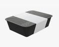 Plastic Food Container Box Tray With Label Mockup 08 3D 모델 