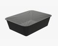 Plastic Food Container Box Tray With Label Mockup 08 3D模型